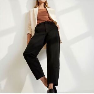 NWT Everlane The Utility Barrel Pant Black Size 0T